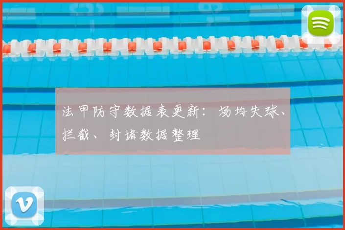 法甲防守数据表更新：场均失球、拦截、封堵数据整理